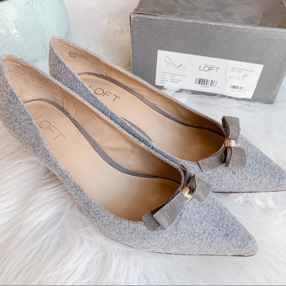 Loft | NWT mid heel bow pump size 7.5